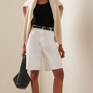 Agolde Women's High Waist White Shorts